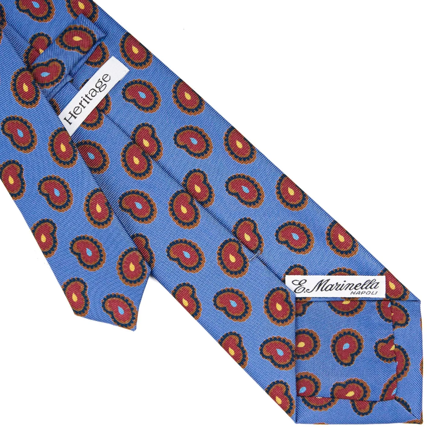 E.Marinella CRAVATTA IN SETA AZZURRO POLVERECollezione heritage Sale