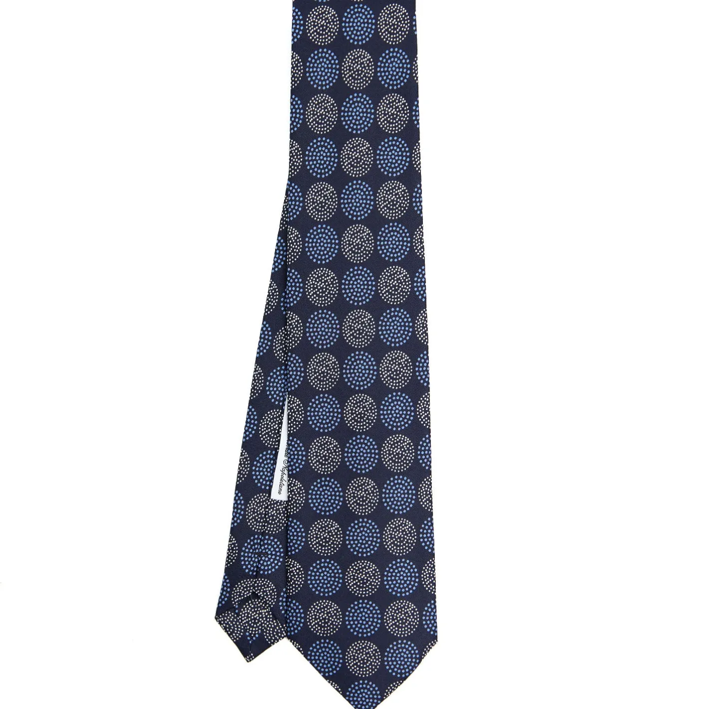 E.Marinella CRAVATTA IN SETA BLU Collezione archivio anno 1978 Sale