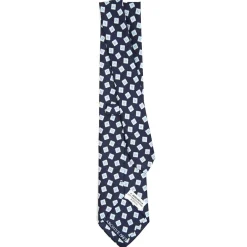E.Marinella CRAVATTA IN SETA BLU SCURO Collezione archivio anno 1963