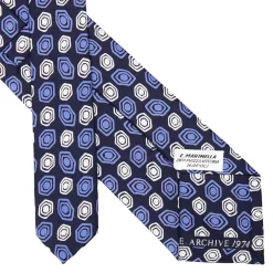 E.Marinella CRAVATTA IN SETA BLU SCURO Collezione archivio anno 1974