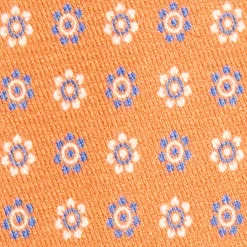 E.Marinella CRAVATTA IN SETA E ORANGE FIBER ARANCIONE Collezione orange fiber Clearance
