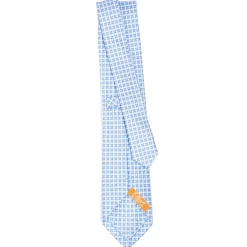 E.Marinella CRAVATTA IN SETA E ORANGE FIBER AZZURRA Collezione orange fiber Online