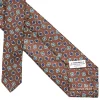 E.Marinella CRAVATTA IN SETA MARRONE SCURO Collezione archivio anno 1959 Sale
