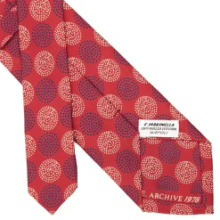 E.Marinella CRAVATTA IN SETA ROSSA Collezione archivio anno 1978 Best
