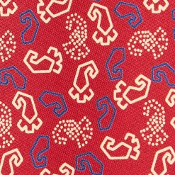 E.Marinella CRAVATTA IN SETA ROSSA Collezione archivio anno 1977 Outlet