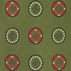 E.Marinella CRAVATTA IN SETA VERDE OLIVA Collezione archivio anno 1951 New