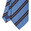 E.Marinella CRAVATTA REGIMENTAL IN SETA AZZURRO POLVERE Righe blu Sale