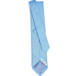 E.Marinella CRAVATTA SARTORIALE AZZURRA In garza di seta Online