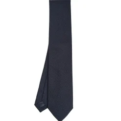 E.Marinella CRAVATTA SARTORIALE BLU SCURO In garza di seta Clearance