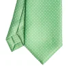 E.Marinella CRAVATTA SARTORIALE CLASSICA IN SETA VERDE Pois Outlet