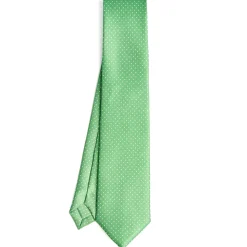 E.Marinella CRAVATTA SARTORIALE CLASSICA IN SETA VERDE Pois Outlet