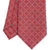 E.Marinella CRAVATTA SARTORIALE CLASSICA IN SETA BORDEAUX Microfantasia fiore Clearance