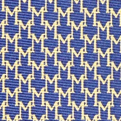 E.Marinella CRAVATTA SARTORIALE CLASSICA IN SETA BLU SCURO Microfantasia m geometrica Clearance