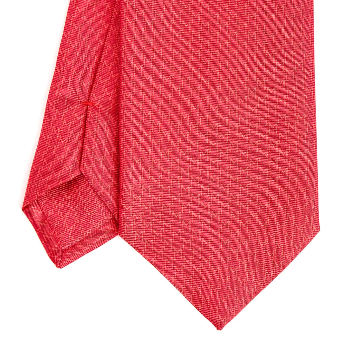 E.Marinella CRAVATTA SARTORIALE CLASSICA IN SETA ROSSA Microfantasia m geometrica New