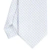 E.Marinella CRAVATTA SARTORIALE CLASSICA IN SETA BIANCA Microfantasia m geometrica Online