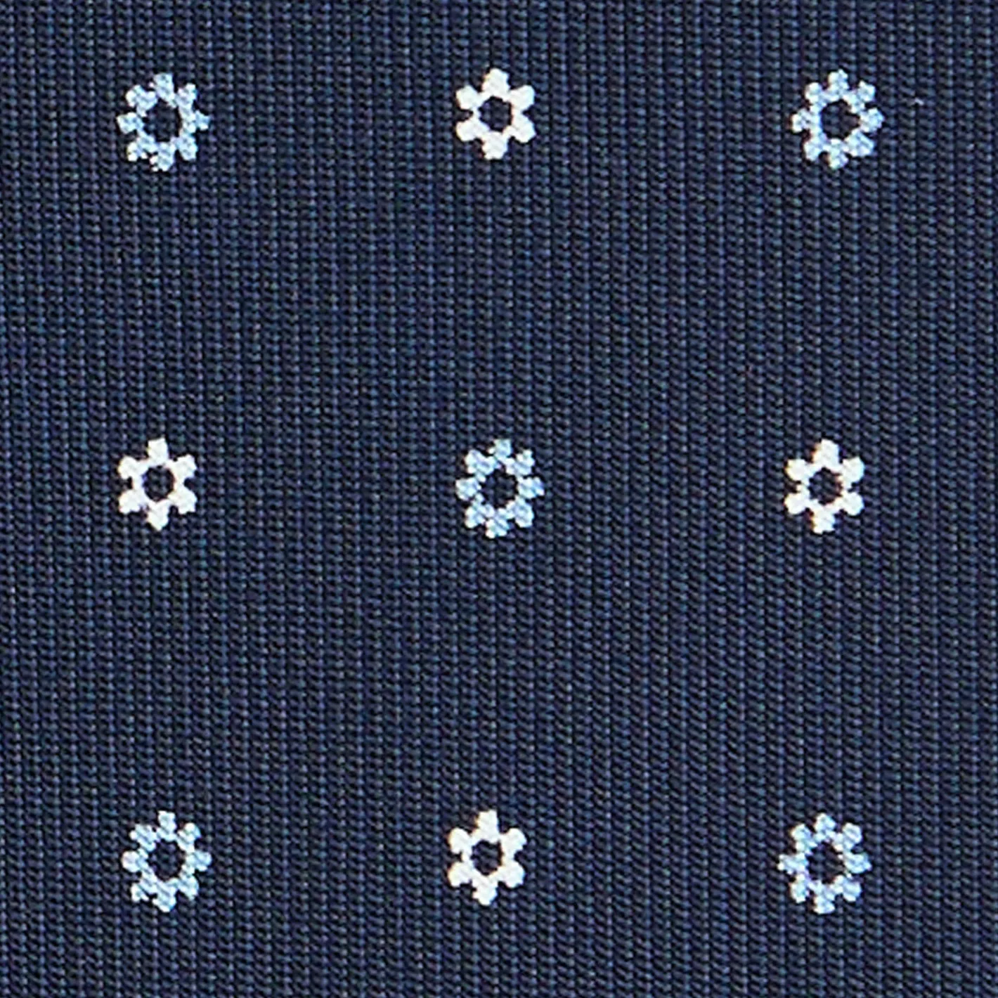 E.Marinella CRAVATTA SARTORIALE CLASSICA IN SETA BLU SCURO Microfantasia fiore Discount