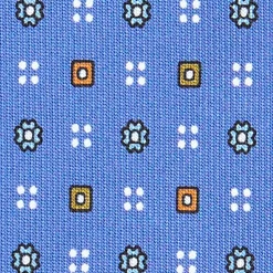 E.Marinella CRAVATTA SARTORIALE CLASSICA IN SETA AZZURRO POLVERE Microfantasia fiore Hot