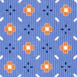 E.Marinella CRAVATTA SARTORIALE CLASSICA IN SETA AZZURRO POLVERE Microfantasia fiore Hot