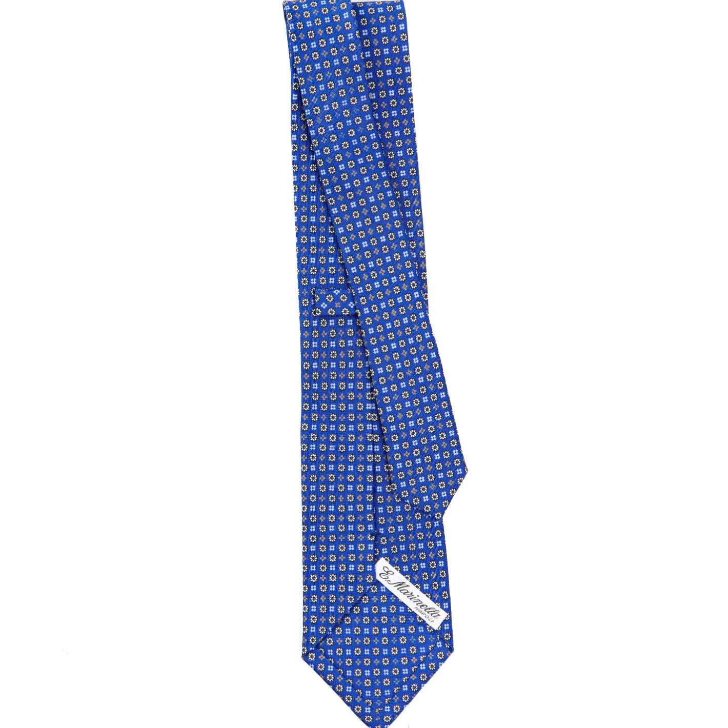 E.Marinella CRAVATTA SARTORIALE CLASSICA IN SETA BLUETTE Microfantasia fiore Online