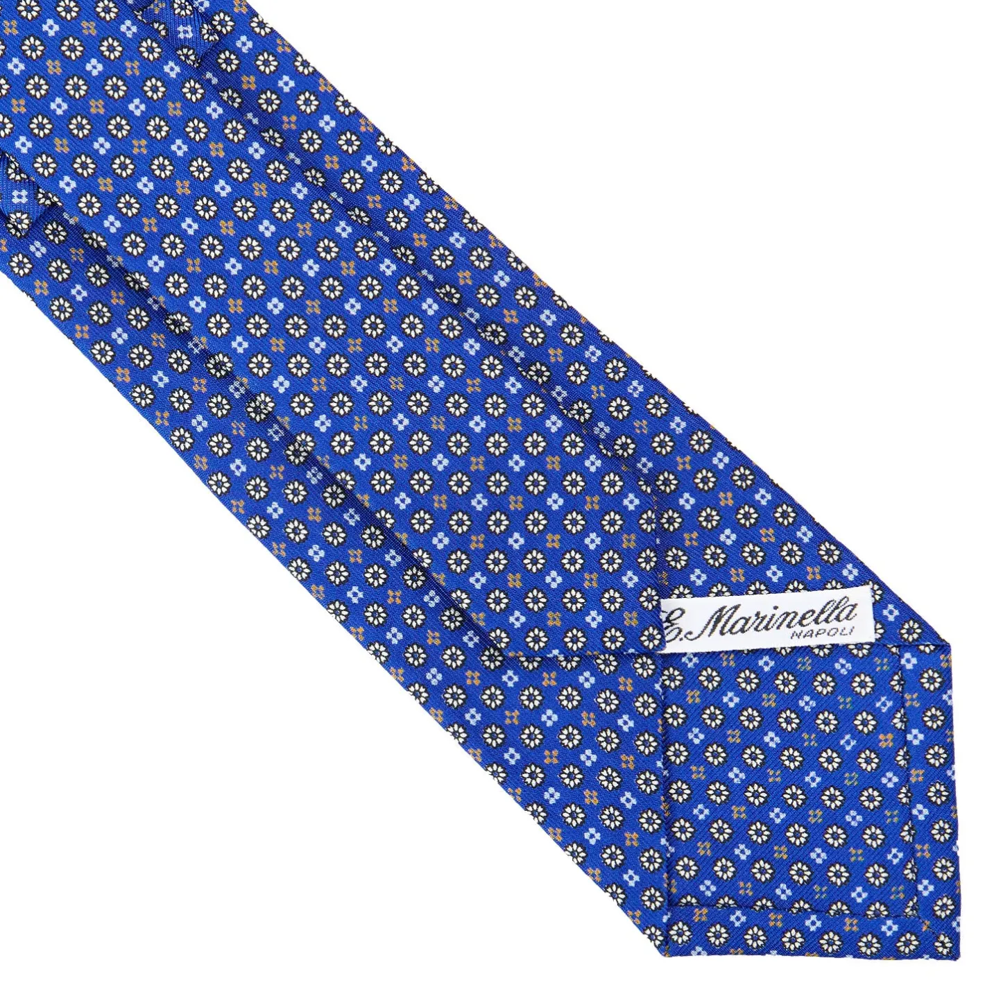 E.Marinella CRAVATTA SARTORIALE CLASSICA IN SETA BLUETTE Microfantasia fiore Online