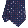 E.Marinella CRAVATTA SARTORIALE CLASSICA IN SETA BLU SCURO Microfantasia fiore Online