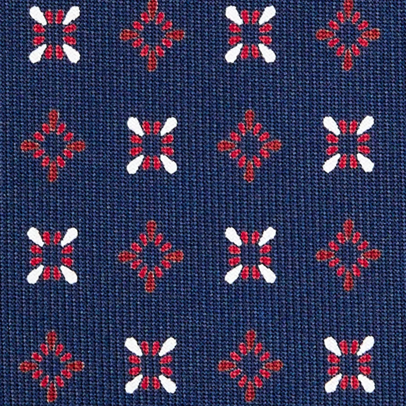 E.Marinella CRAVATTA SARTORIALE CLASSICA IN SETA BLU SCURO Microfantasia fiore Online