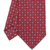 E.Marinella CRAVATTA SARTORIALE CLASSICA IN SETA BORDEAUX Microfantasia fiore Online