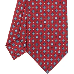 E.Marinella CRAVATTA SARTORIALE CLASSICA IN SETA BORDEAUX Microfantasia fiore Online