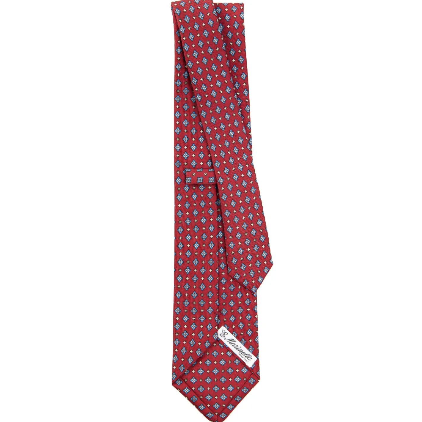 E.Marinella CRAVATTA SARTORIALE CLASSICA IN SETA BORDEAUX Microfantasia fiore Online