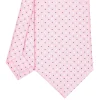 E.Marinella CRAVATTA SARTORIALE CLASSICA IN SETA ROSA Microfantasia fiore Discount