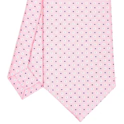 E.Marinella CRAVATTA SARTORIALE CLASSICA IN SETA ROSA Microfantasia fiore Discount