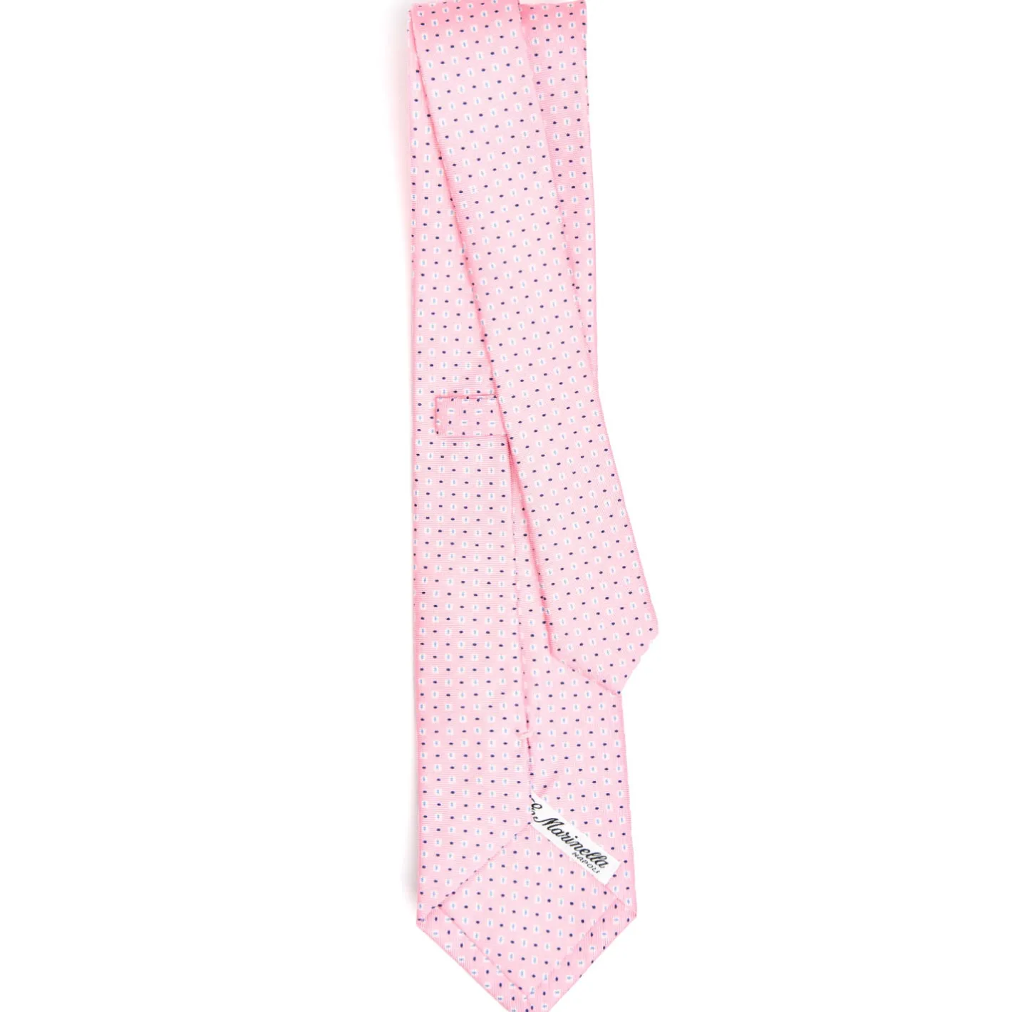 E.Marinella CRAVATTA SARTORIALE CLASSICA IN SETA ROSA Microfantasia fiore Discount