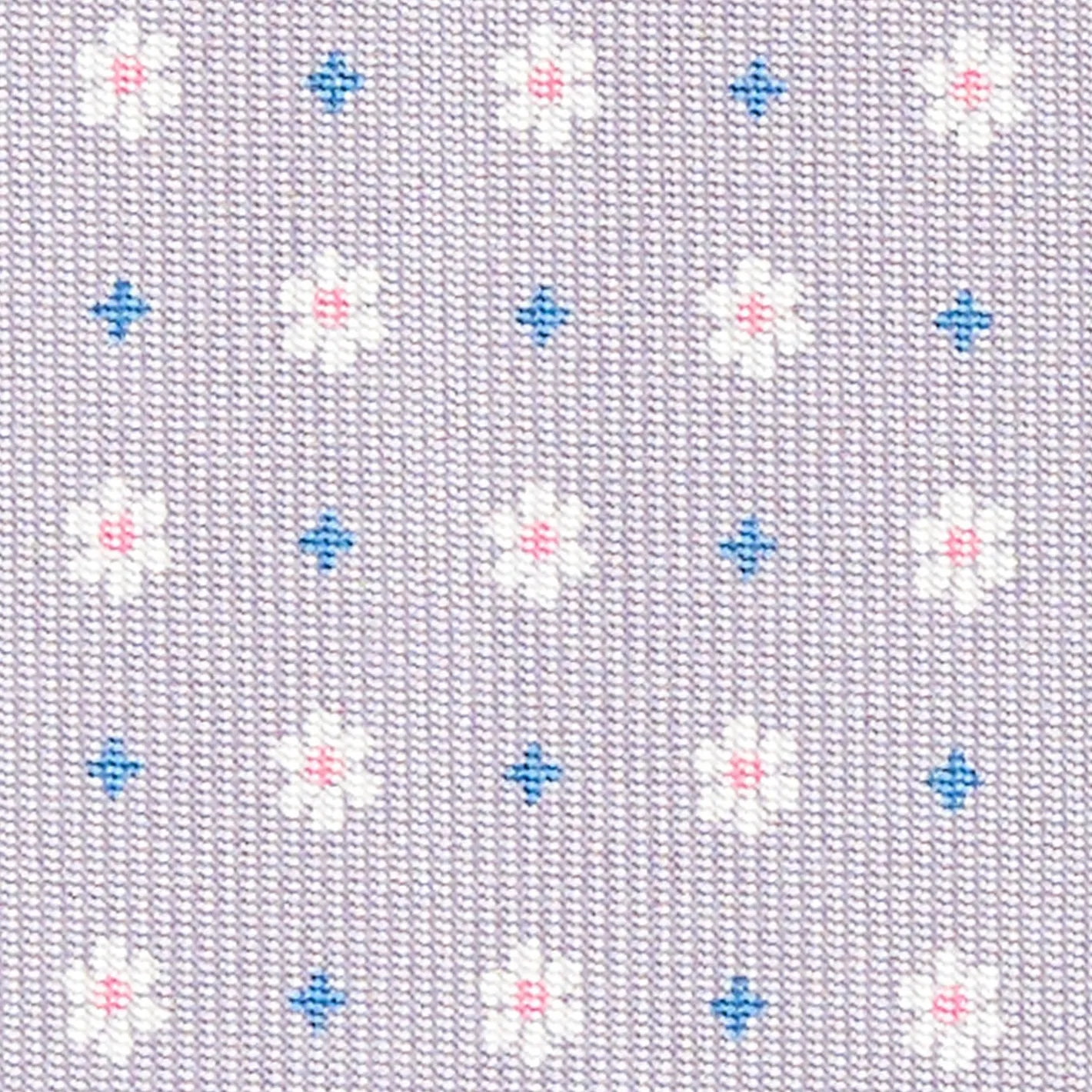 E.Marinella CRAVATTA SARTORIALE CLASSICA IN SETA GRIGIO CHIARO Microfantasia fiore Best