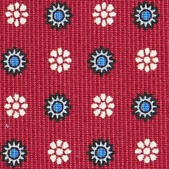 E.Marinella CRAVATTA SARTORIALE CLASSICA IN SETA BORDEAUX Microfantasia fiore Outlet