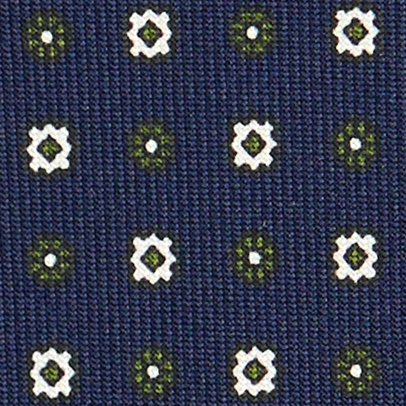 E.Marinella CRAVATTA SARTORIALE CLASSICA IN SETA BLU SCURO Microfantasia fiore Online