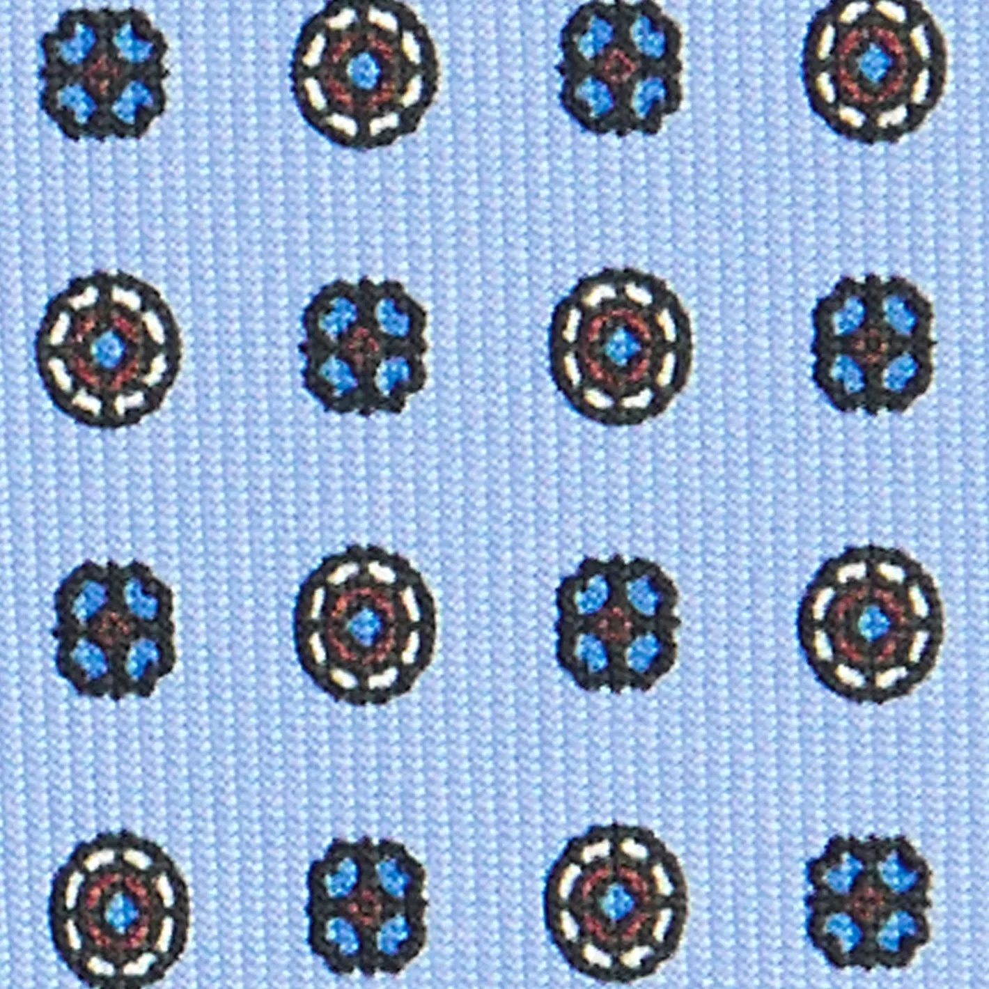E.Marinella CRAVATTA SARTORIALE CLASSICA IN SETA AZZURRA Microfantasia fiore Online