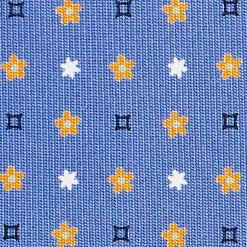 E.Marinella CRAVATTA SARTORIALE CLASSICA IN SETA AZZURRO POLVERE Microfantasia fiore Best