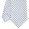 E.Marinella CRAVATTA SARTORIALE CLASSICA IN SETA BIANCA Microfantasia fiore Sale