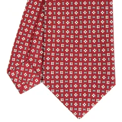 E.Marinella CRAVATTA SARTORIALE CLASSICA IN SETA BORDEAUX Microfantasia fiore Online