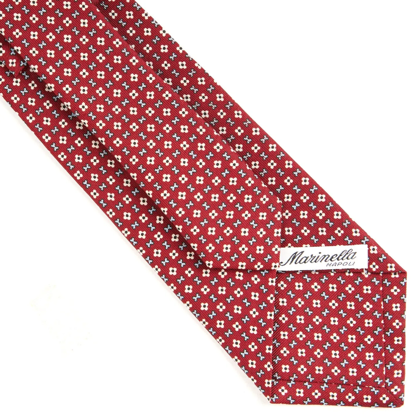 E.Marinella CRAVATTA SARTORIALE CLASSICA IN SETA BORDEAUX Microfantasia fiore Online