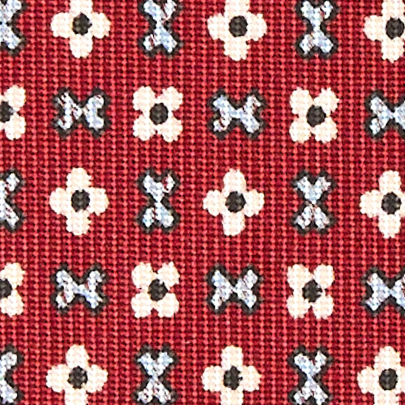 E.Marinella CRAVATTA SARTORIALE CLASSICA IN SETA BORDEAUX Microfantasia fiore Online