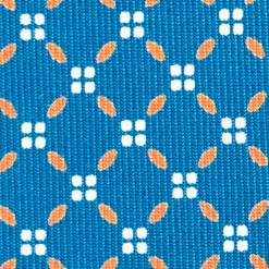 E.Marinella CRAVATTA SARTORIALE CLASSICA IN SETA BLU MEDIO Microfantasia fiore Hot