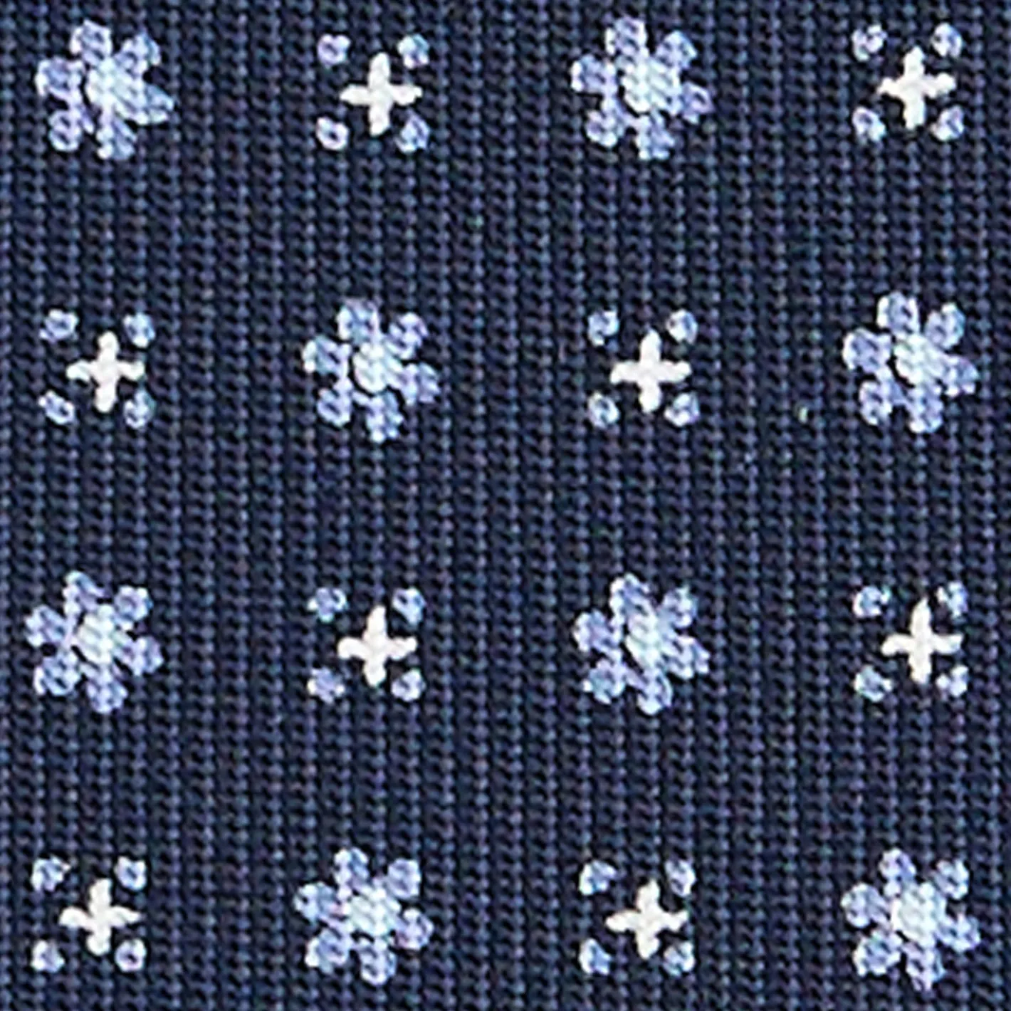 E.Marinella CRAVATTA SARTORIALE CLASSICA IN SETA BLU SCURO Microfantasia fiore Online
