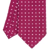 E.Marinella CRAVATTA SARTORIALE CLASSICA IN SETA BORDEAUX Microfantasia fiore Outlet