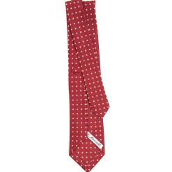 E.Marinella CRAVATTA SARTORIALE CLASSICA IN SETA BORDEAUX Microfantasia fiore Sale