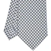 E.Marinella CRAVATTA SARTORIALE CLASSICA IN SETA BIANCA Microfantasia fiore Sale