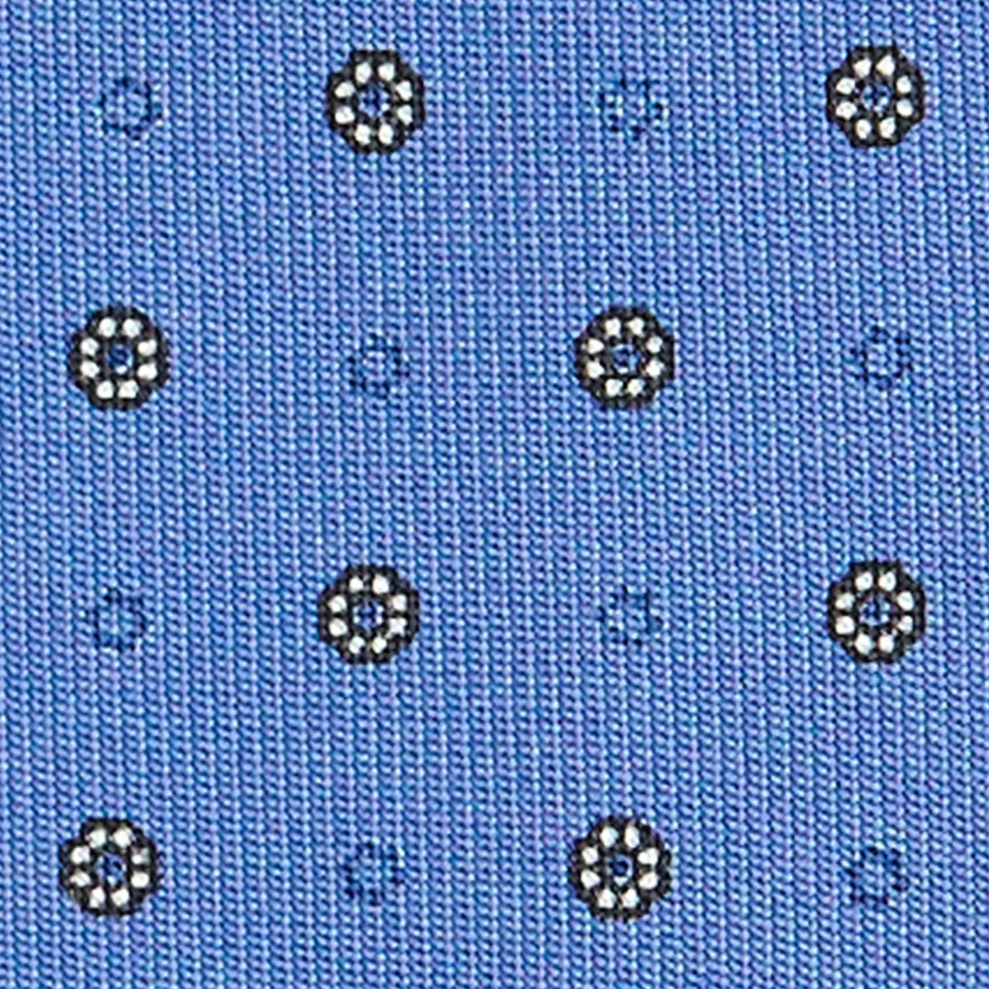 E.Marinella CRAVATTA SARTORIALE CLASSICA IN SETA AZZURRO POLVERE Microfantasia fiore Clearance