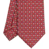 E.Marinella CRAVATTA SARTORIALE CLASSICA IN SETA BORDEAUX Microfantasia fiore Discount