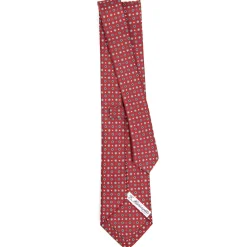 E.Marinella CRAVATTA SARTORIALE CLASSICA IN SETA BORDEAUX Microfantasia fiore Discount