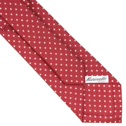 E.Marinella CRAVATTA SARTORIALE CLASSICA IN SETA BORDEAUX Microfantasia fiore